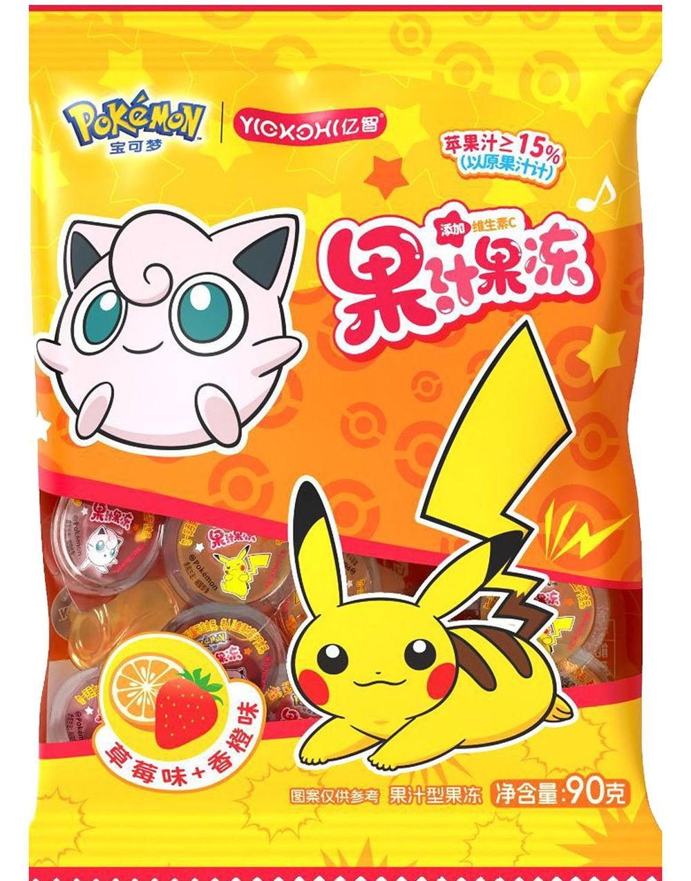 Pokemon Juice Jelly Strawberry And Orange - Gelegodteri 90 gram (Asia Import)