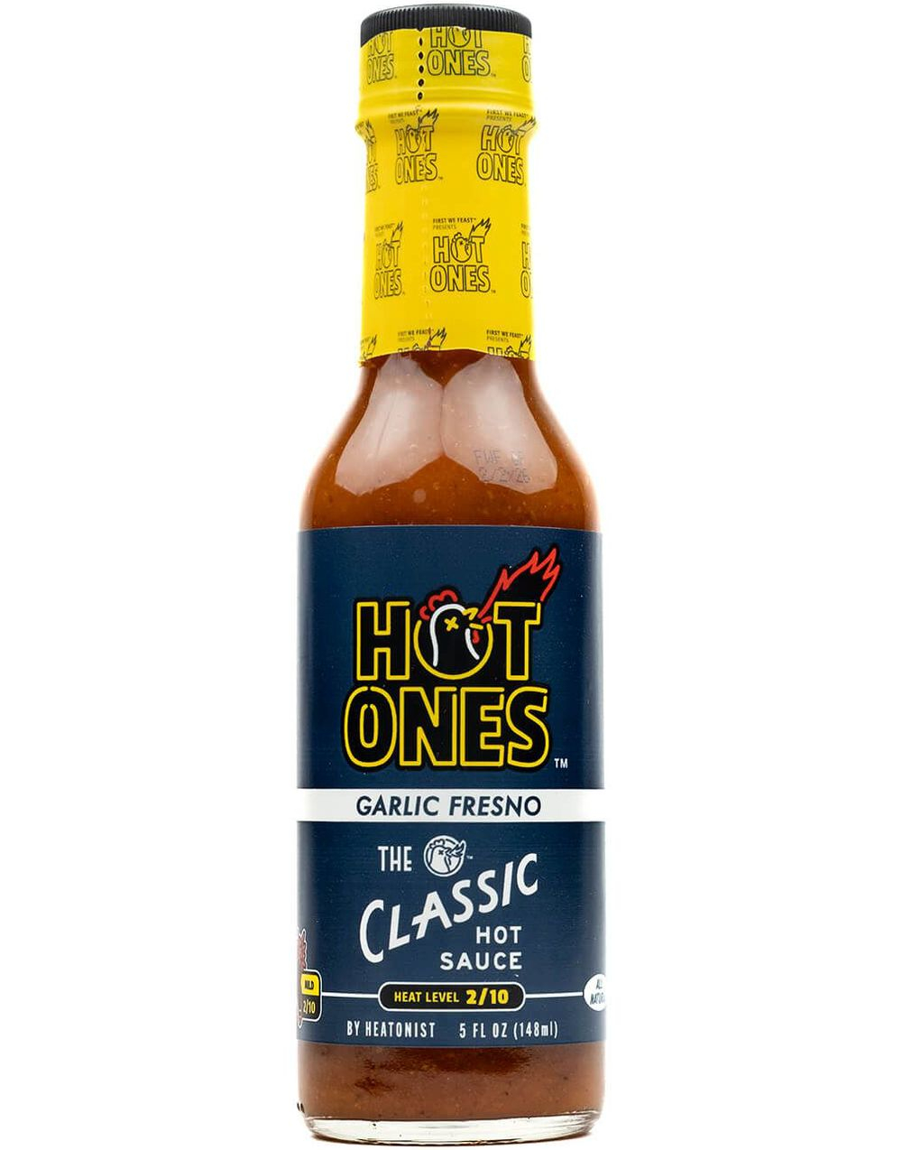 Hot Ones Garlic Fresno - The Classic Hot Sauce - Mild Sterk Chilisaus med Løksmak 148 ml (USA)