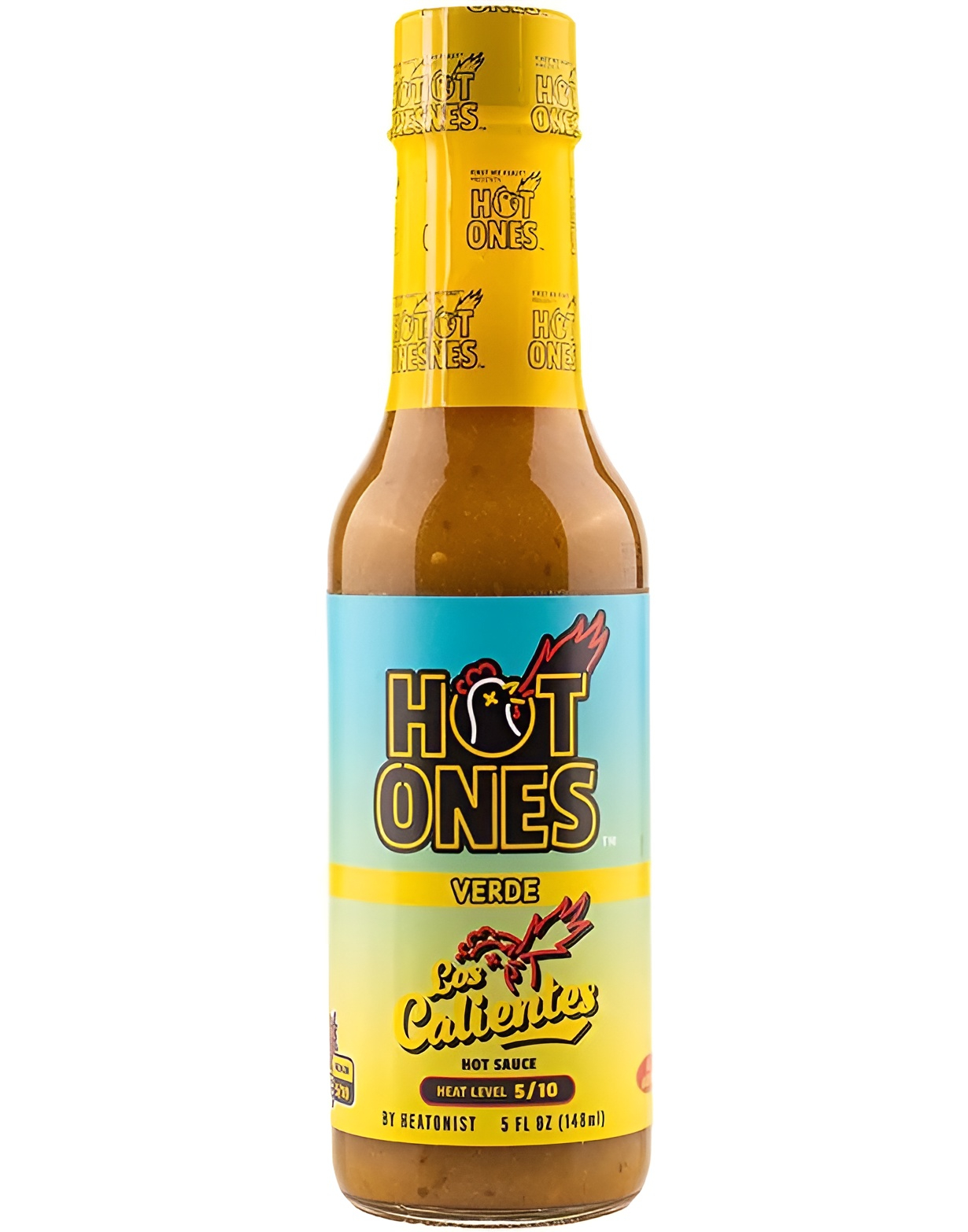 Hot Ones Los Calientes Verde - Sterk Chilisaus med Røkt Hvitløk, Serrano og Habanero 148 ml (USA)