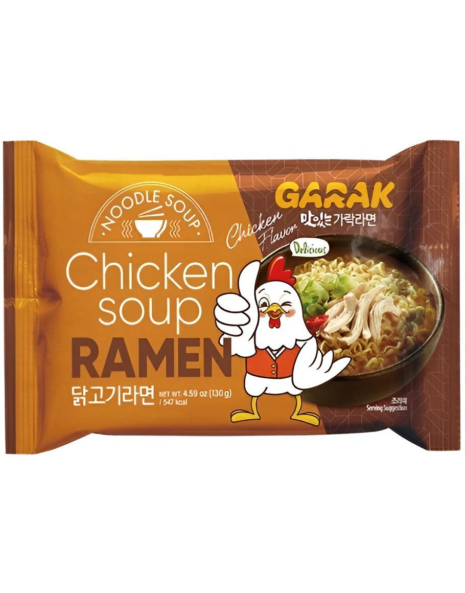 GARAK Chicken Flavour Soup Ramen 130 gram (Korea Import)