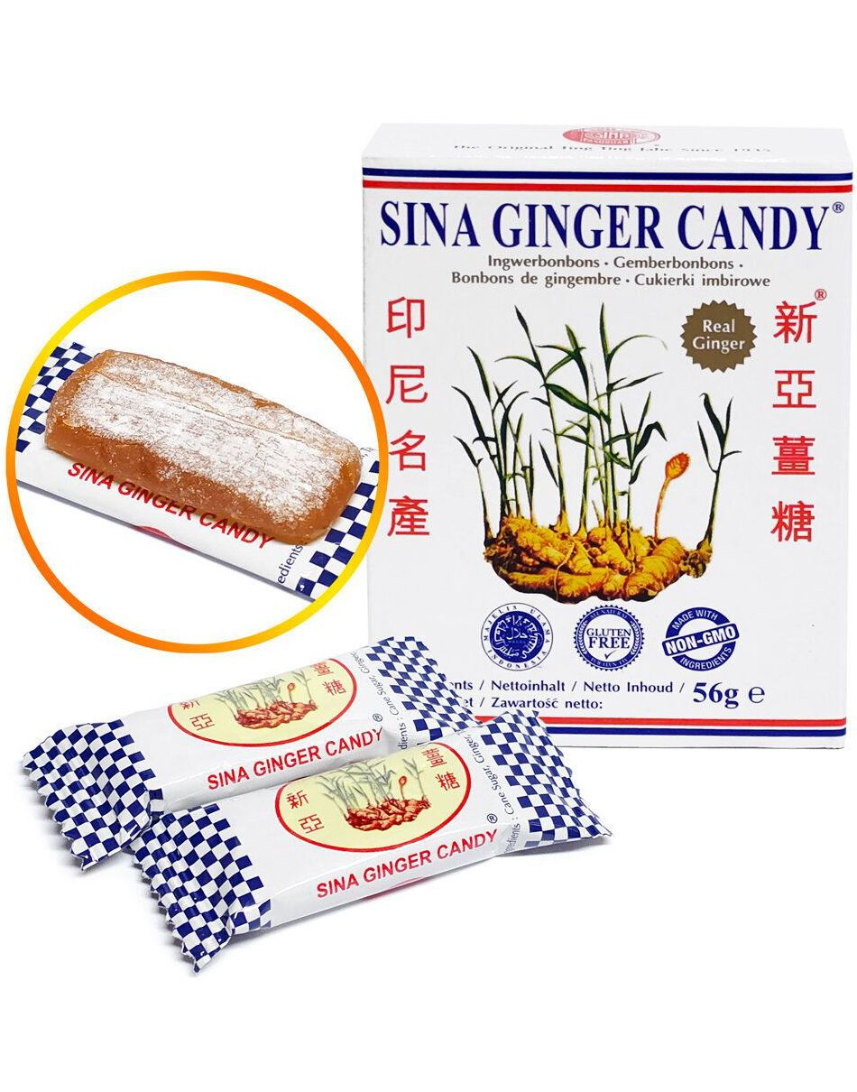 Sin-A Ginger Candy - Myke Ingefær Godteribiter 56 gram (Indonesia)