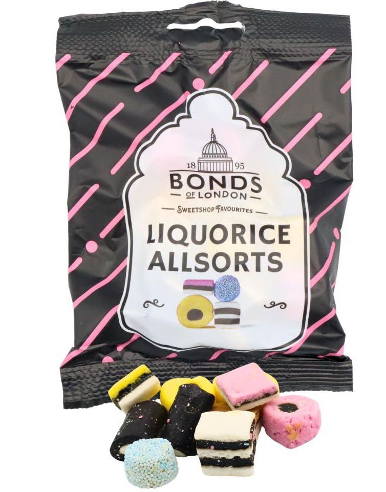 Liquorice Allsorts / Engelsk Lakris Konfekt - Bonds of London 130 gram (UK)