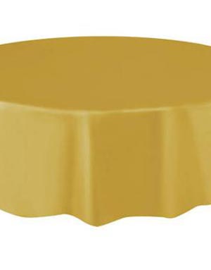 Gullfarget Rund Plastduk 213 cm