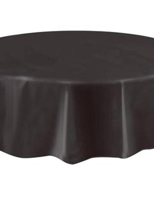 Svart Rund Plastduk 213 cm