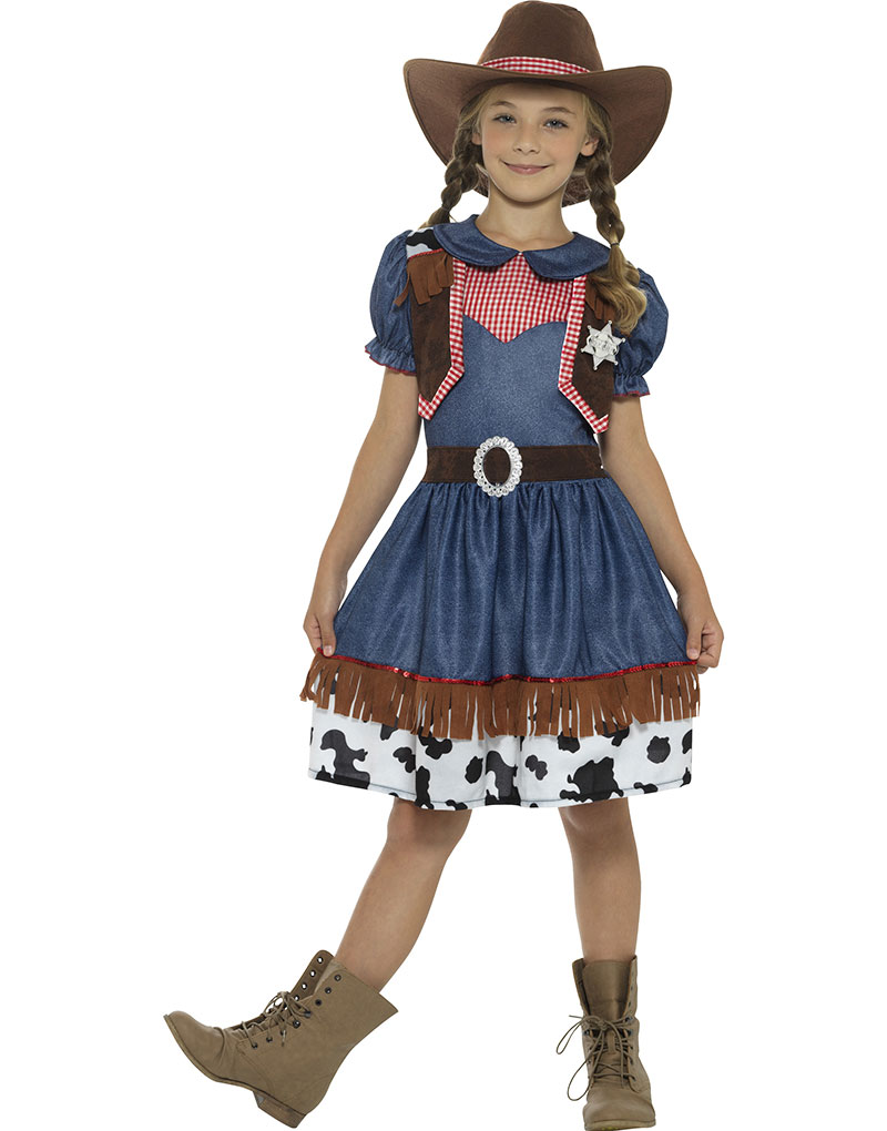 Texas Cowboykostyme til Jente 2 Deler