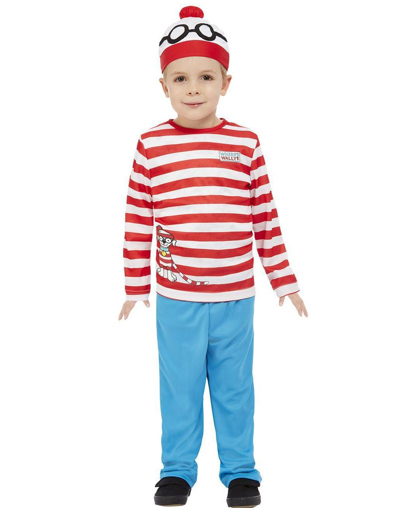 Where's Wally? Kostyme til Barn 3 Deler