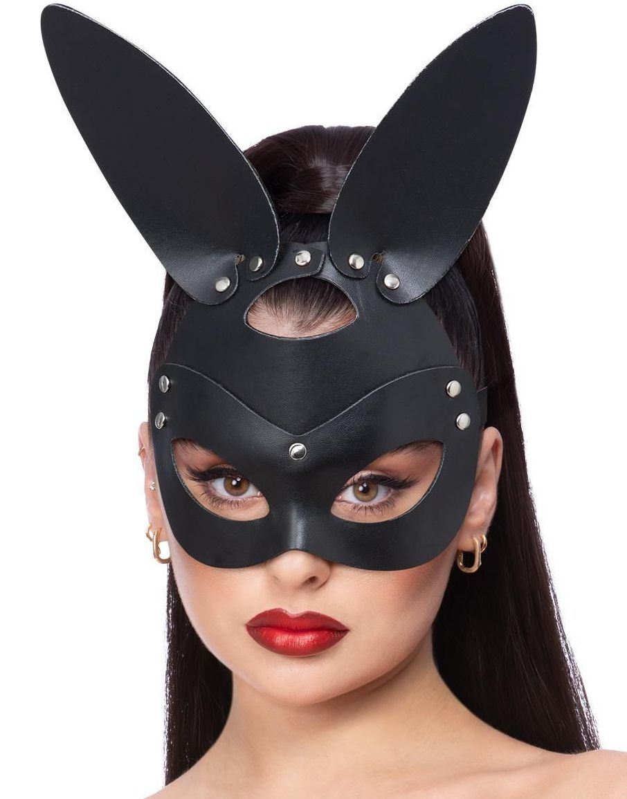 Sexy Svart Bunnymaske med Nagler