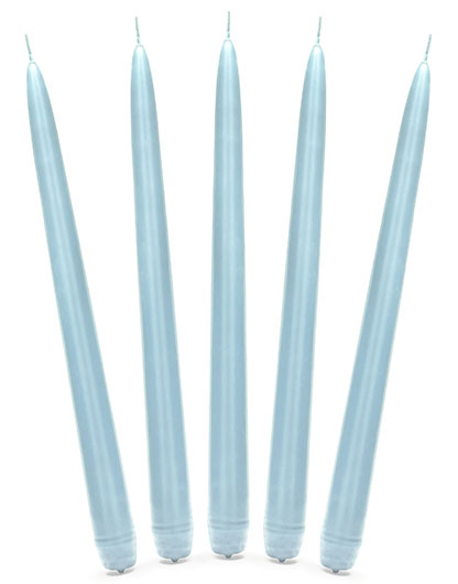 10 stk Lys Blå Kronelys 24 cm