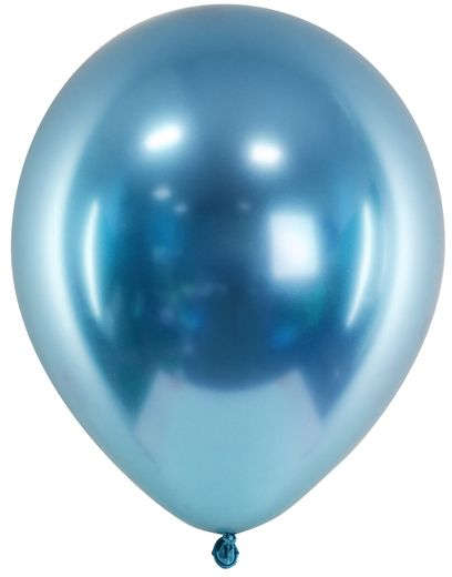 10 stk 30 cm - Blå Glossy Mirror Ballonger