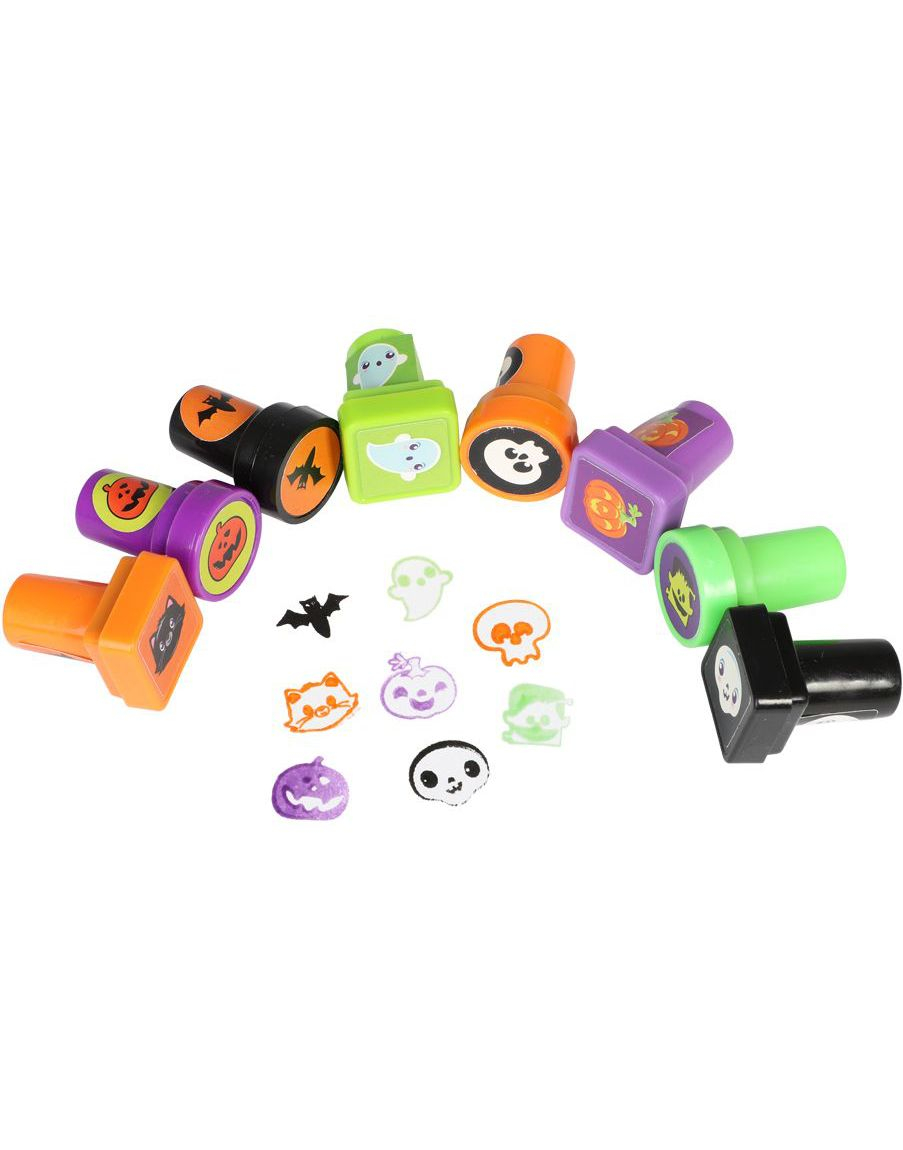 Sett med 8 Søte Halloween Stempler