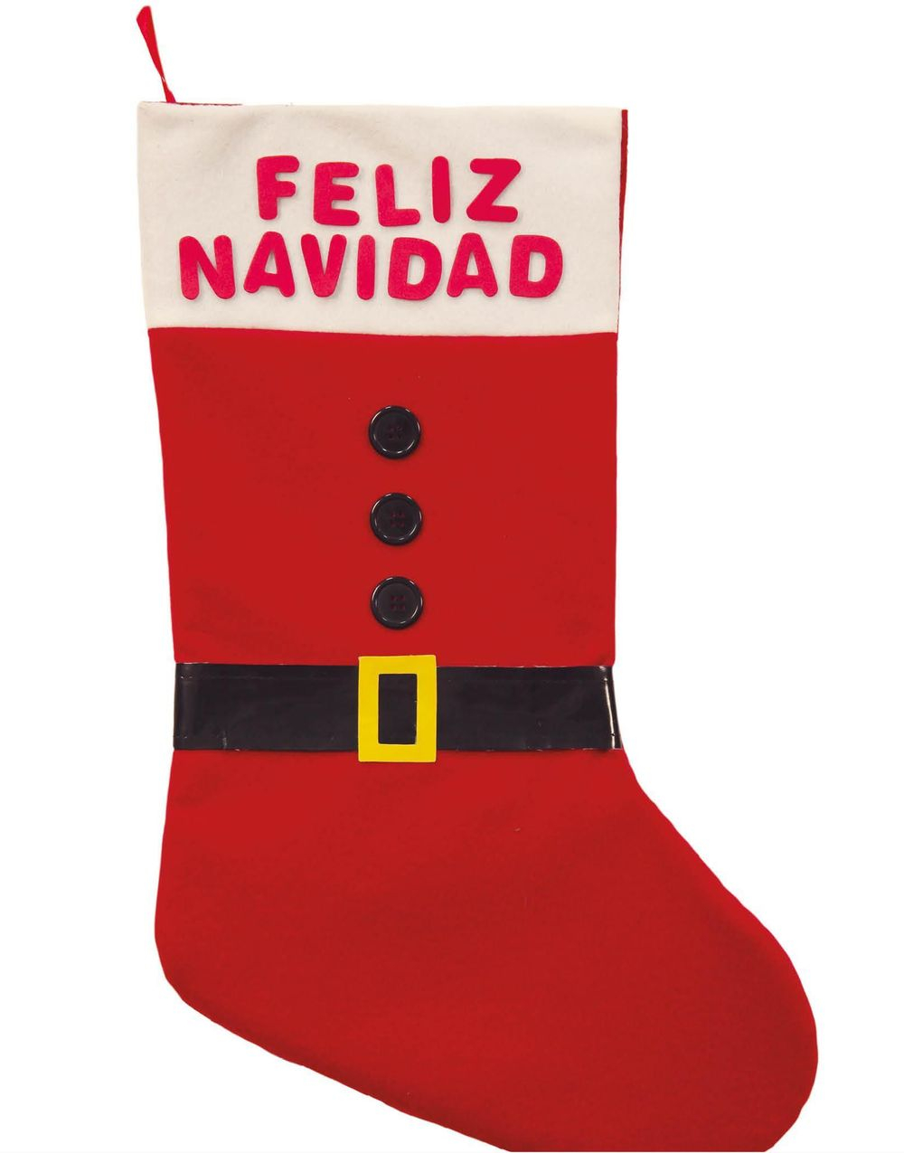 Rød Julestrømpe med Bokstaver for Egen Tekst