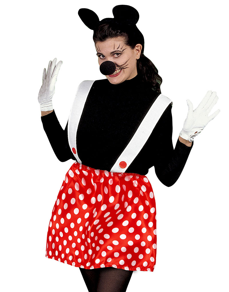 Minni Mus Inspirert Kostymesett med Shorts, Ører og Nese