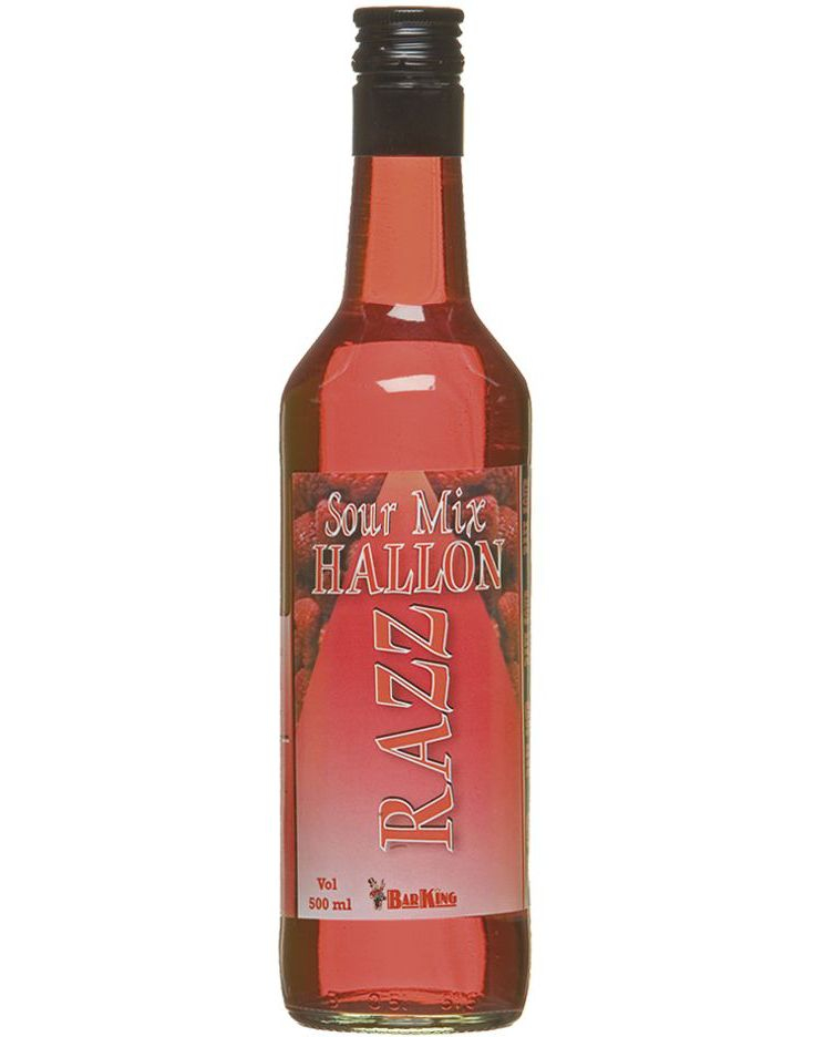 BarKing Raspberry Sour - Drinkblanding/Sourmix med Sur Bringebærsmak i Glassflaske 50 cl