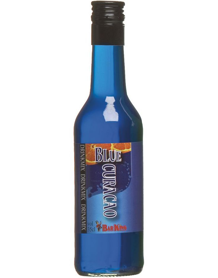 BarKing Blue Curacao - Drinkblanding med Blå Curacaosmak i Glassflaske 35 cl