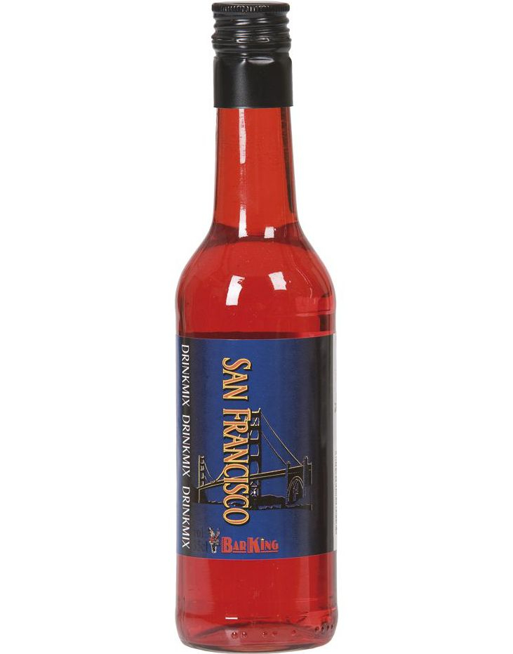 BarKing San Francisco - Drinkblanding med Grenadin og Fruktsmaker i Glassflaske 35 cl