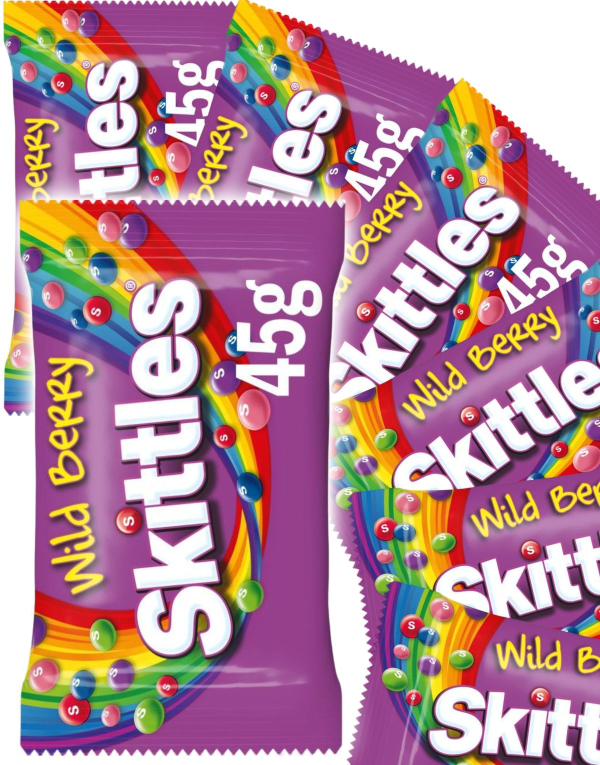 36 stk Skittles Wild Berry - Tyggepastiller med Forskjellige Bærsmaker - Hel Eske 1,62 kg