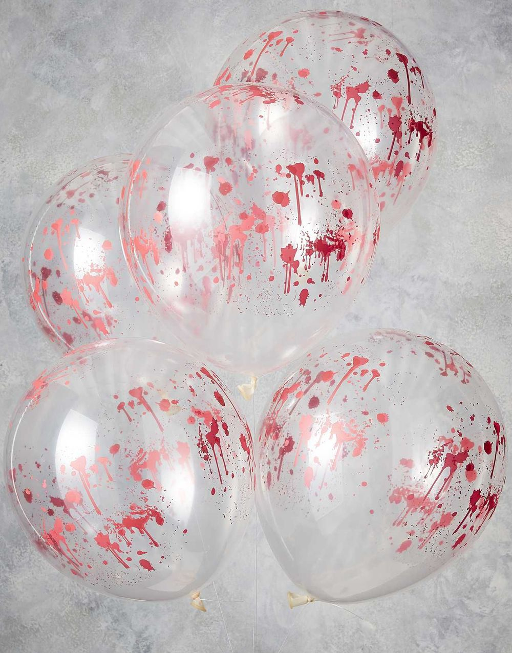 5 stk 30 cm Blodige Gjennomsiktige Ballonger