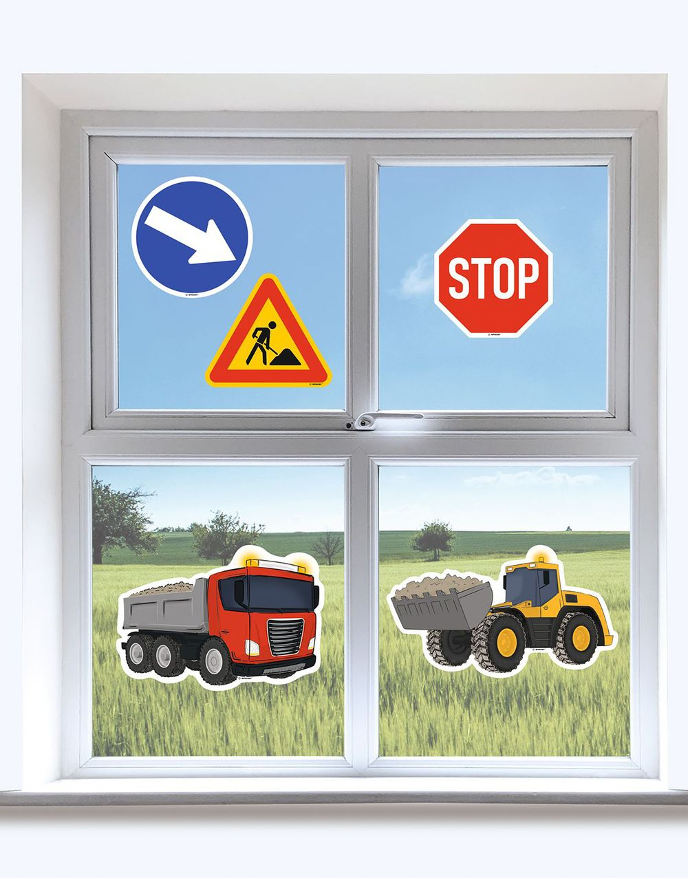 5 stk Klistremerker for Vindu med byggetema - Construction Party