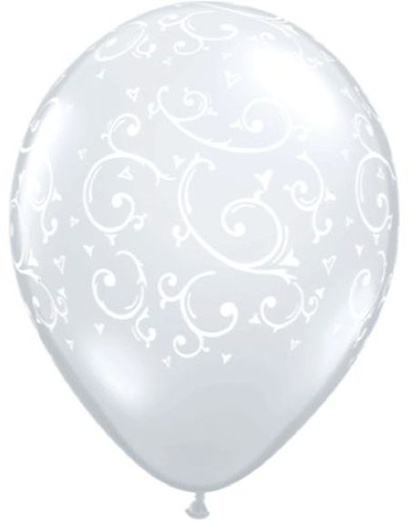 50 stk Ballonger Filigran og Hjerter 28 cm