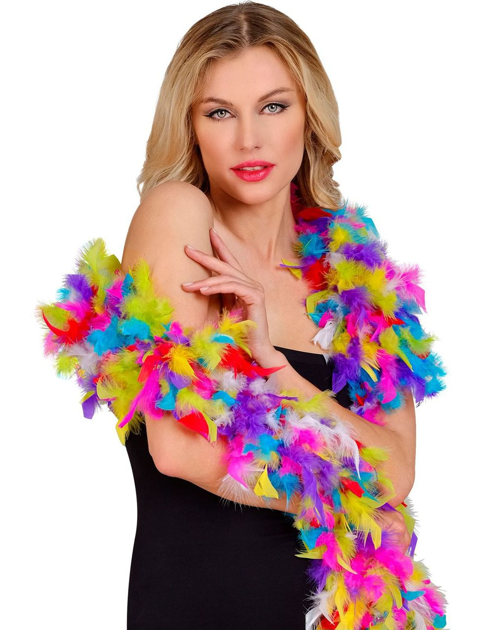 Fargerik Fjærboa 180 cm