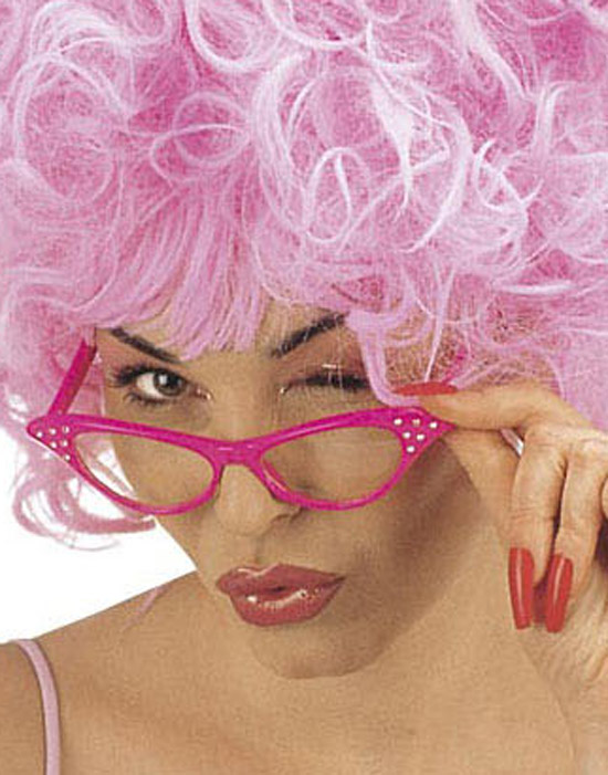 Retro Miss Kitty Briller m/Glitrende Stener - Lilla