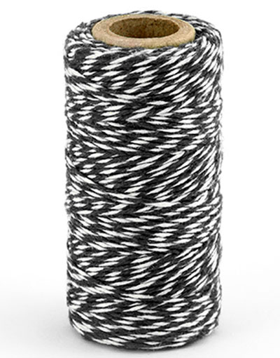 SVART Hyssing i Bomull 50 m