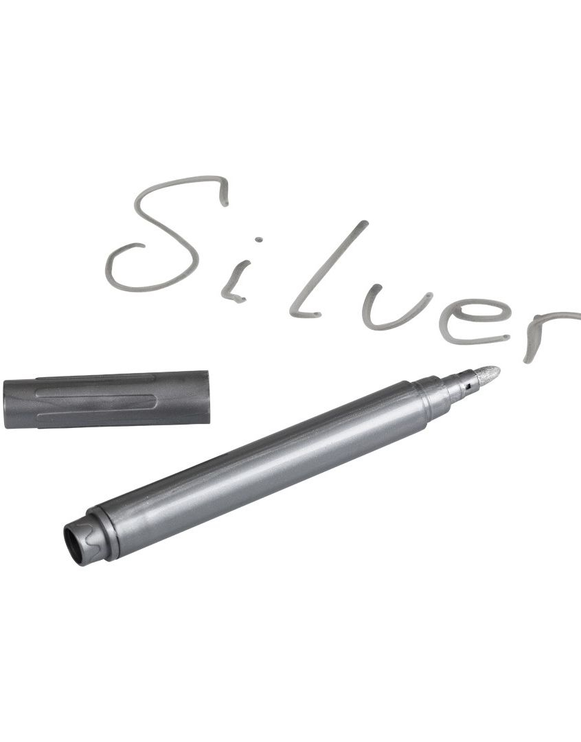 2 stk Sølvfargede Penner/Tusjer til Glass