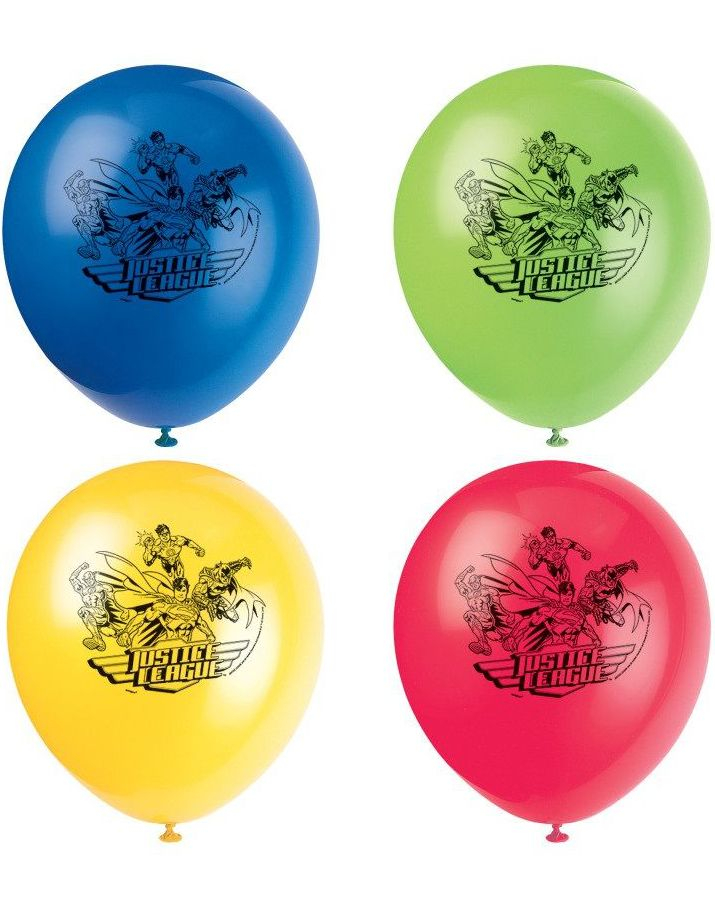 8 stk Lisensierte Justice League Ballonger 30 cm