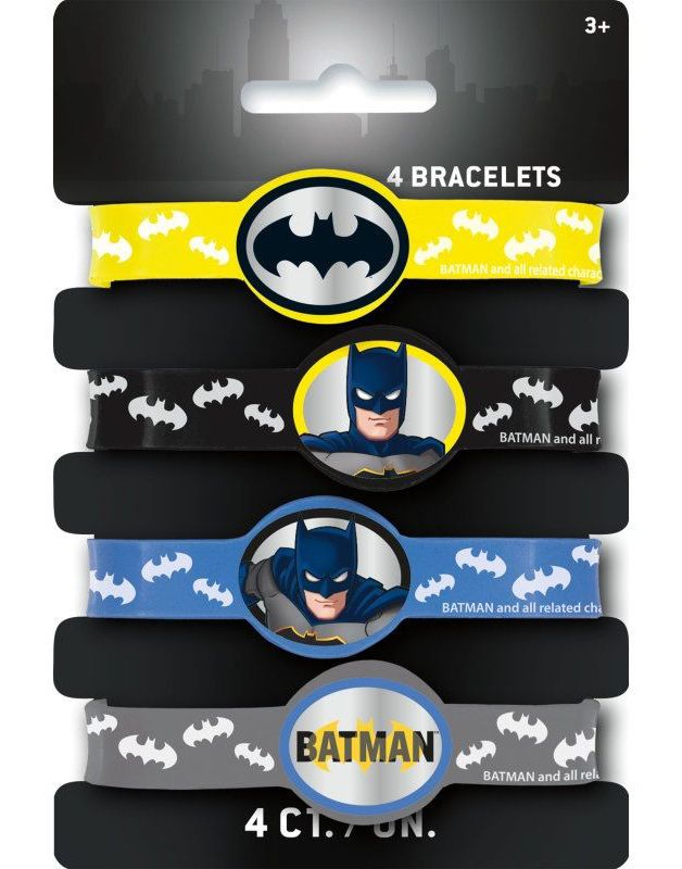 4 stk Lisensiert Batman Gummiarmbånd