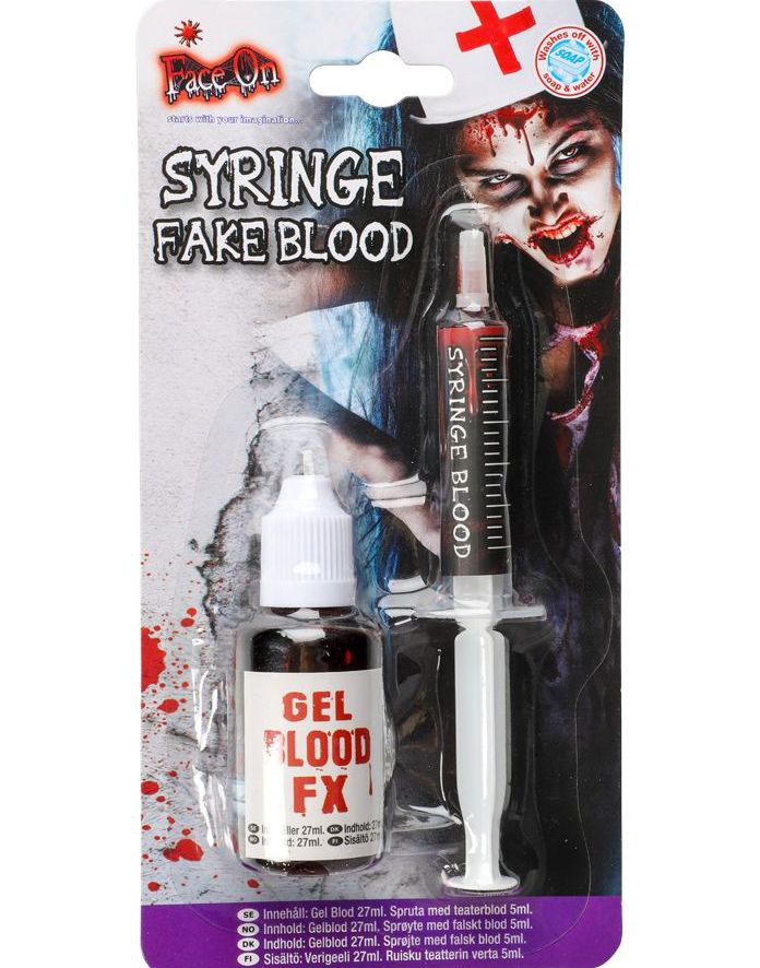 Fake Blod og Sprøyte 32 ml