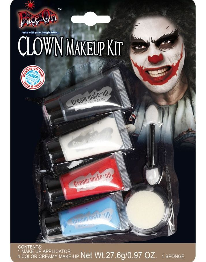 Sminkesett med Svamp, Sminkebørste og Color Make-Up Cream i 4 Forskjellige Farger