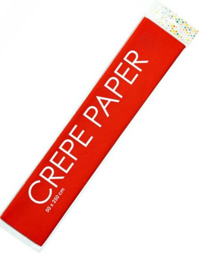 Rødt Kreppapir 50x250 cm