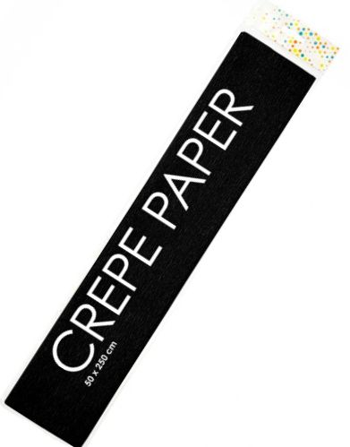 Svart Kreppapir 50x250 cm