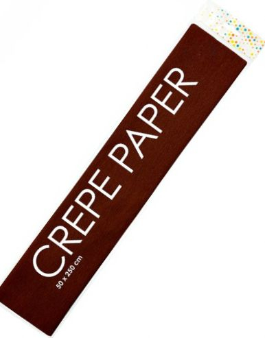 Brunt Kreppapir 50x250 cm