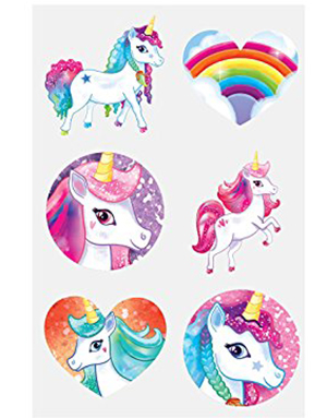 6 stk Små Enhjørning Tatoveringer