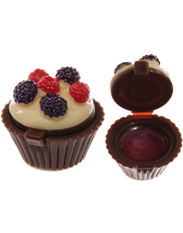 Brun Muffinsformet Lipgloss med Bær Smak