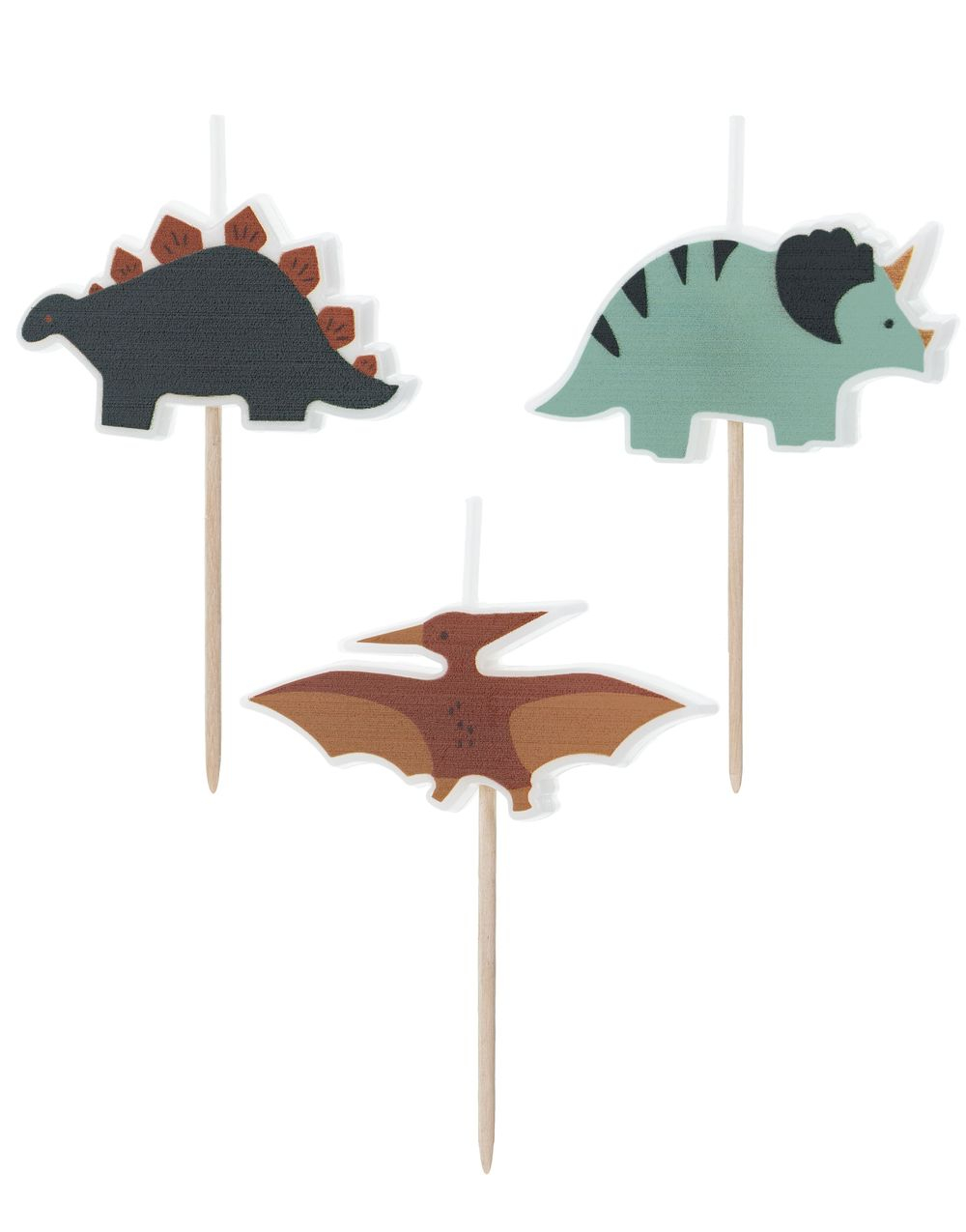 3 stk Dinosaurer Kakelys 3 cm