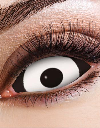 Svarte og Hvite 22 mm Heldekkende Sclera Linser