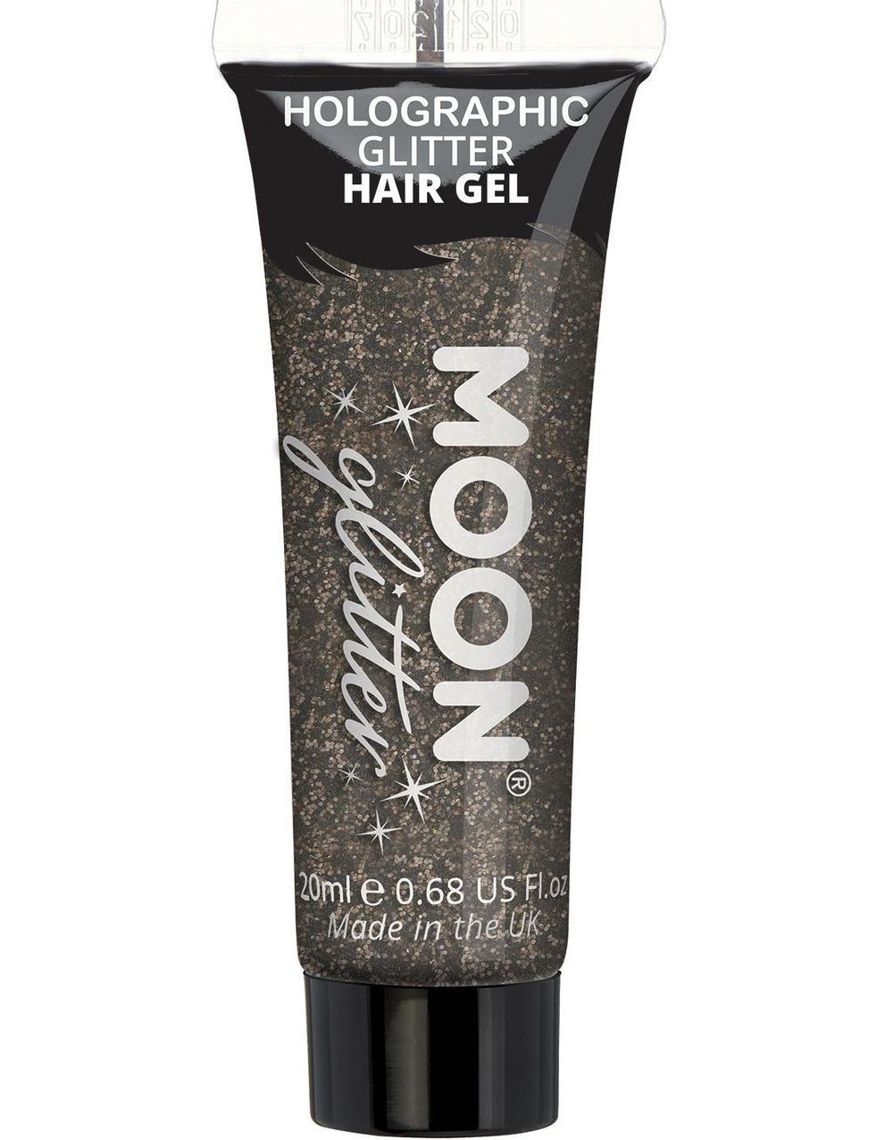 Svart Holografisk Glitter Hårgele 20 ml