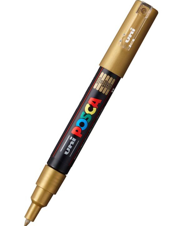 Posca Tusj PC-1M Gullfarget 0,7mm Bullet Shaped