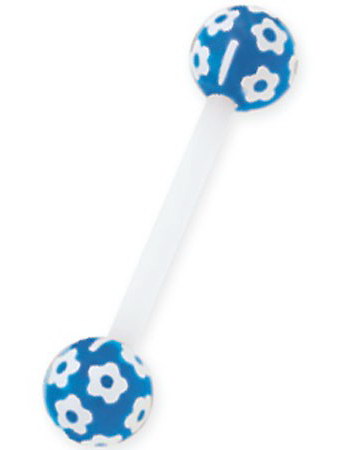 Sweet Flowers Blue - Tungepiercing