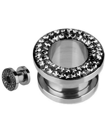 Piercing Tunnel med Grå Stener