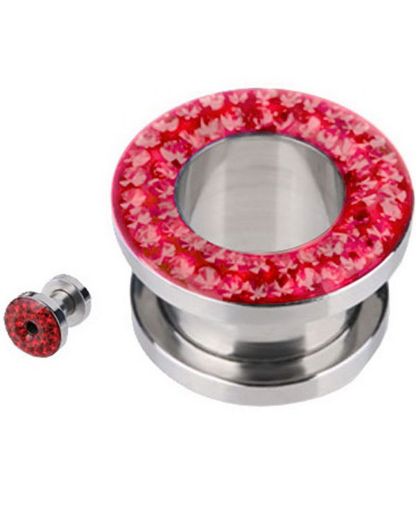 Piercing Tunnel med Røde Stener