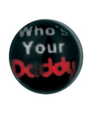 Who's Your Daddy Black/White - Dermal Anchor 4 mm Kule med 1,2 mm gjenger