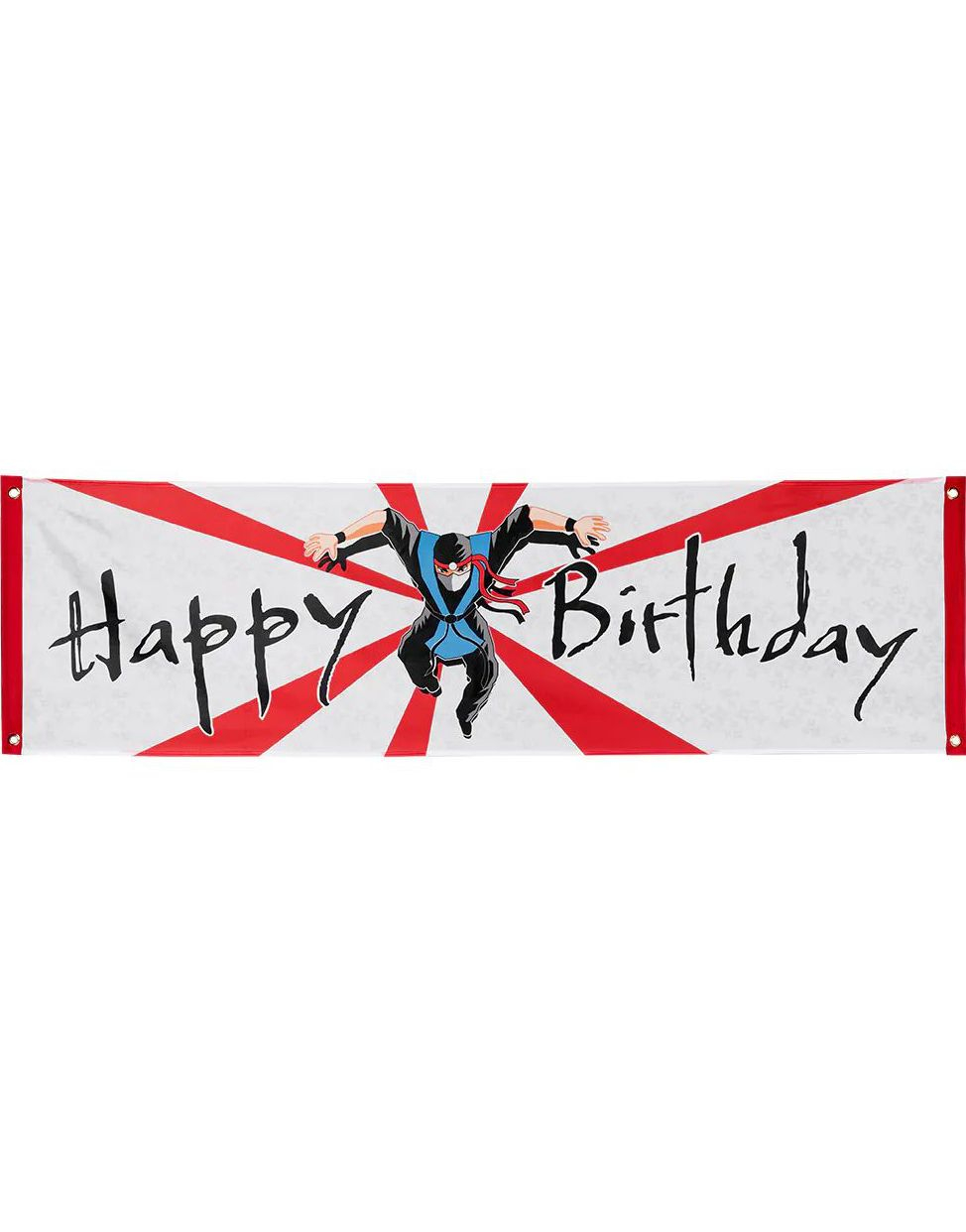 Ninja Happy Birthday Banner 50x180 cm - Ninjafest