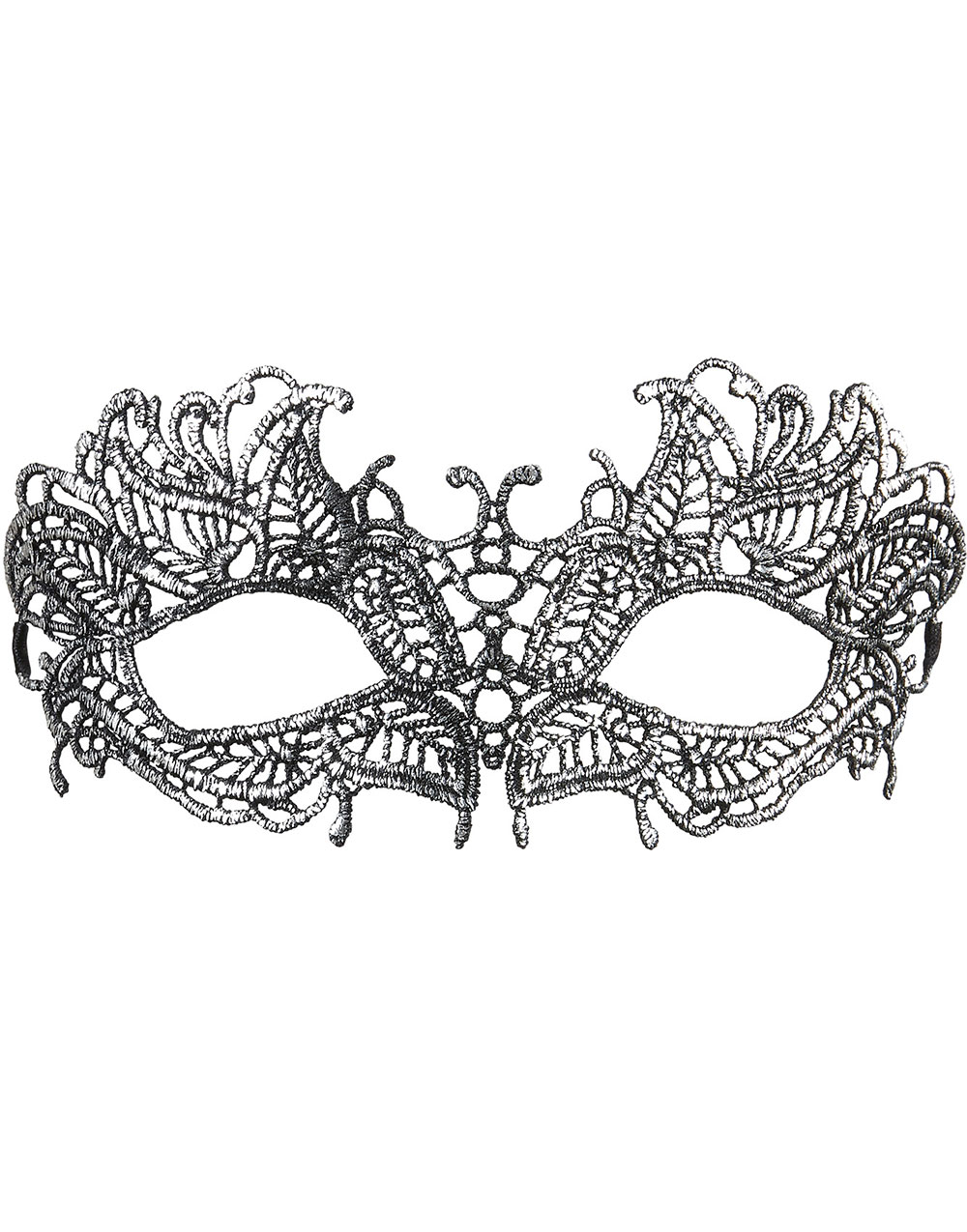 Sølvfarget Øyemaske med Heklet Filigree Mønster