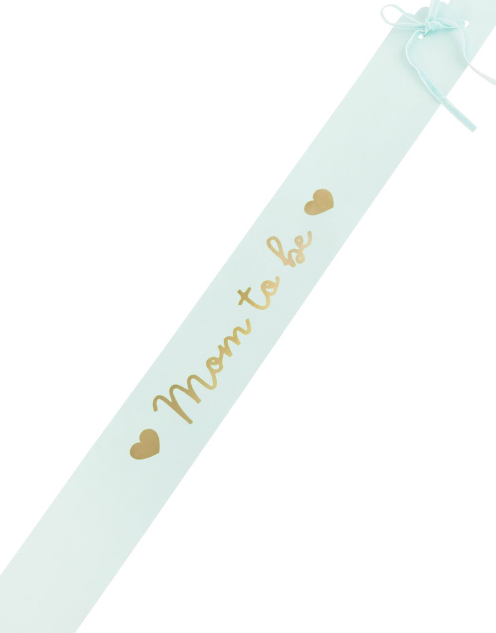 Lys Blå Mom to Be Ordensbånd med Gullskrift