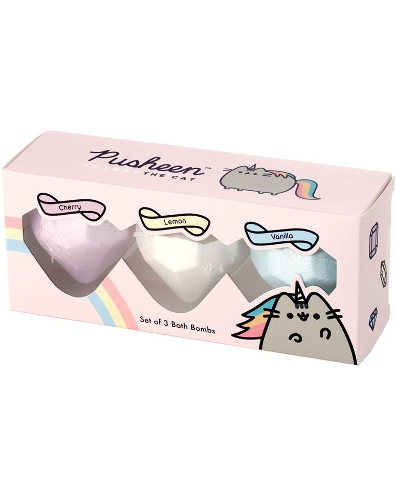 3-Pack Pusheen Badebomber med Tre Forskjellige Dufter 225 gram