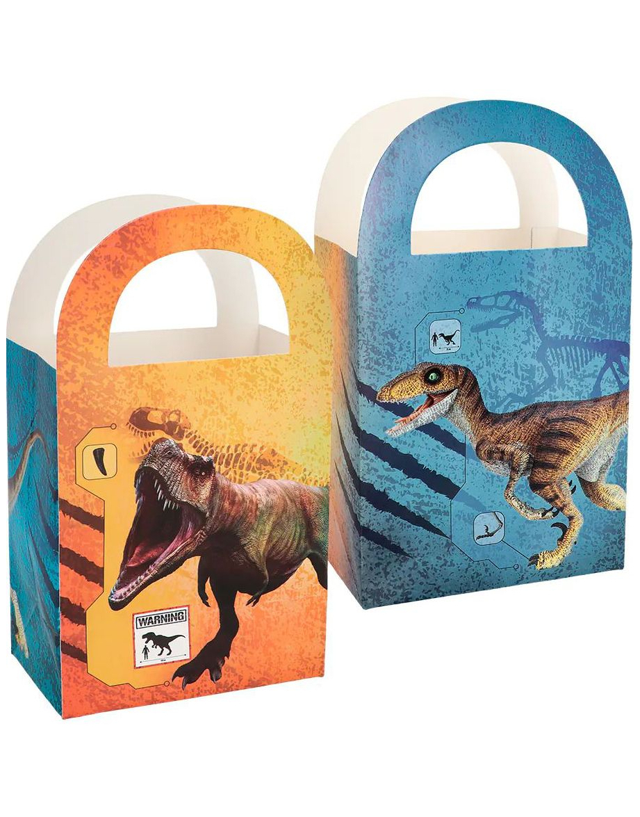 4 stk Dino Party Godteposer i Papir