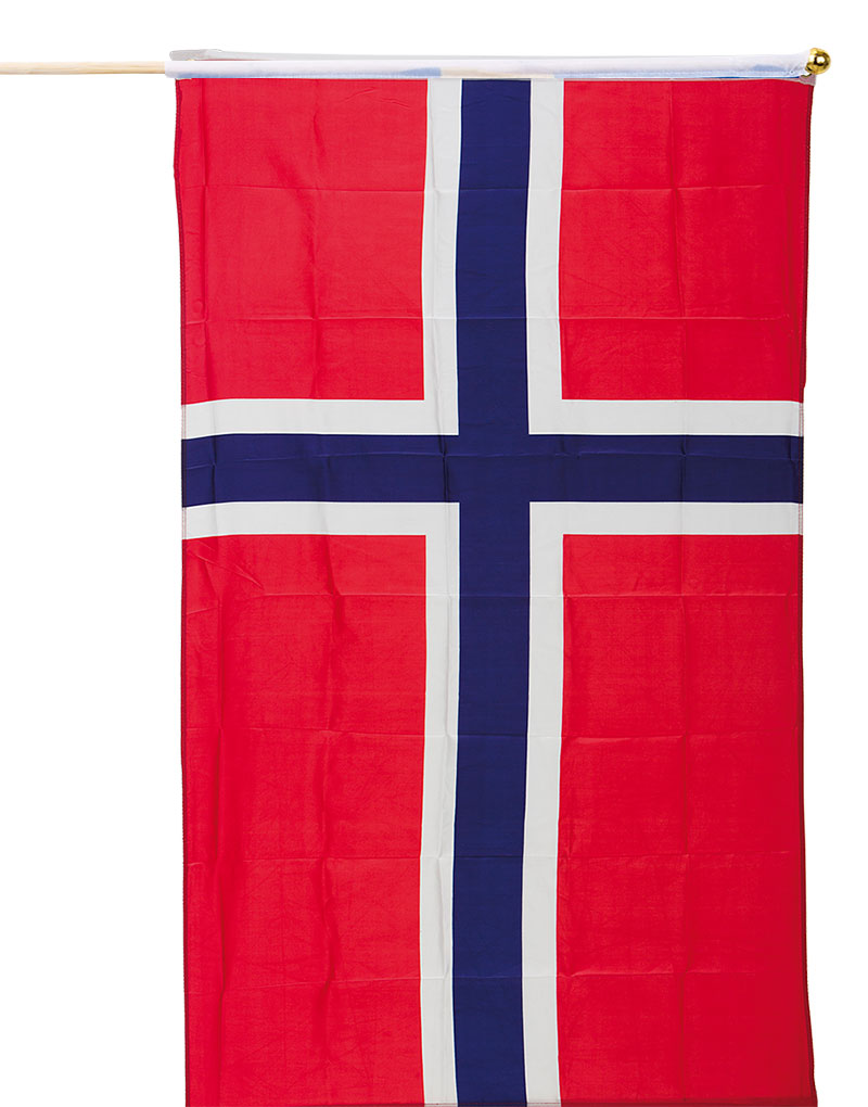 Norsk Håndflagg på Pinne 40x30 cm